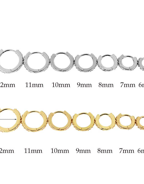 Load image into Gallery viewer, 1Pair Stainless Steel Minimal Hoop Earrings Crystal Zirconia Small Huggie Thin Cartilage Earrings Helix Tragus Piercing Jewelry
