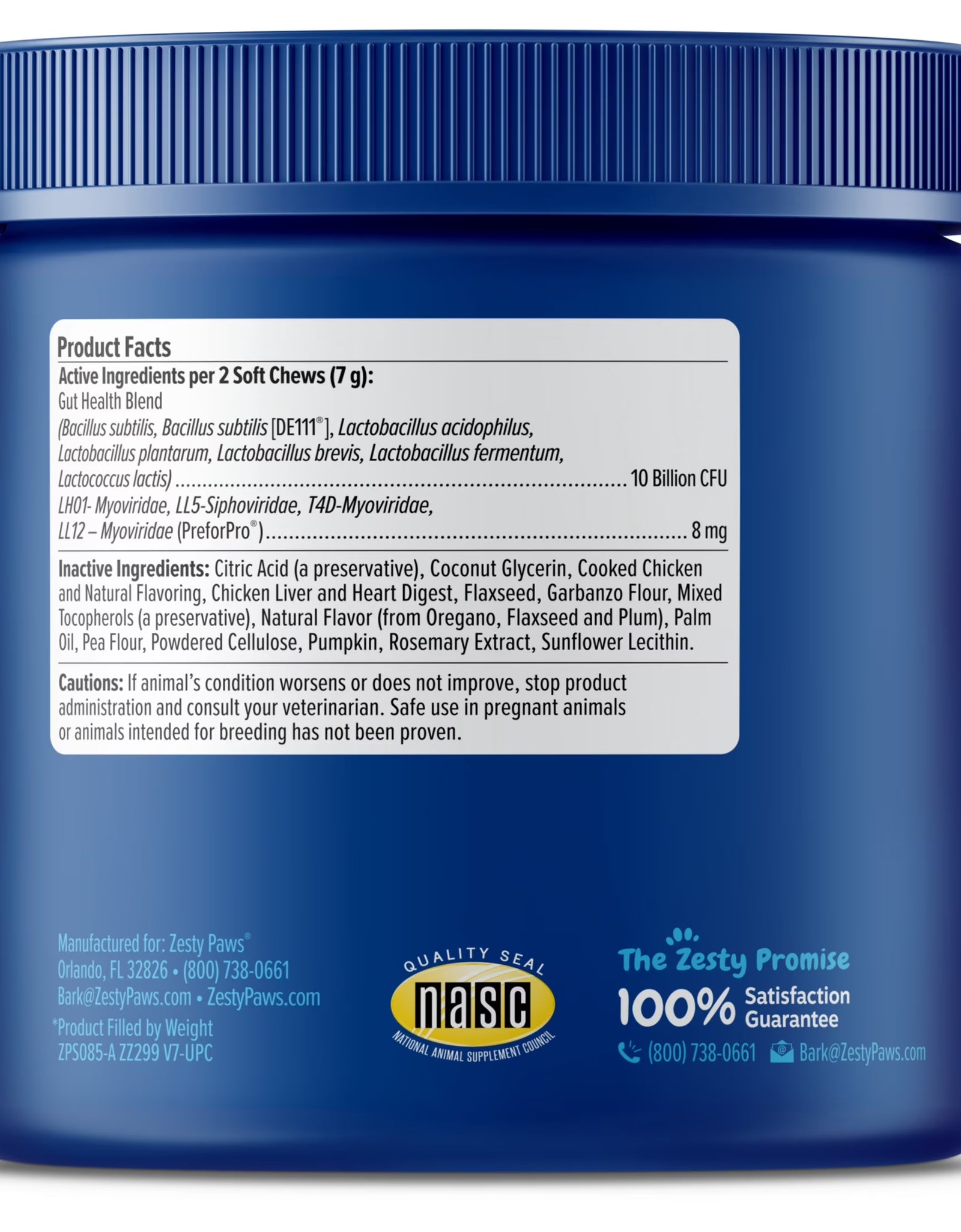 Senior Advanced Probiotic Bites for Dogs Chicken Flavor, 90 Count